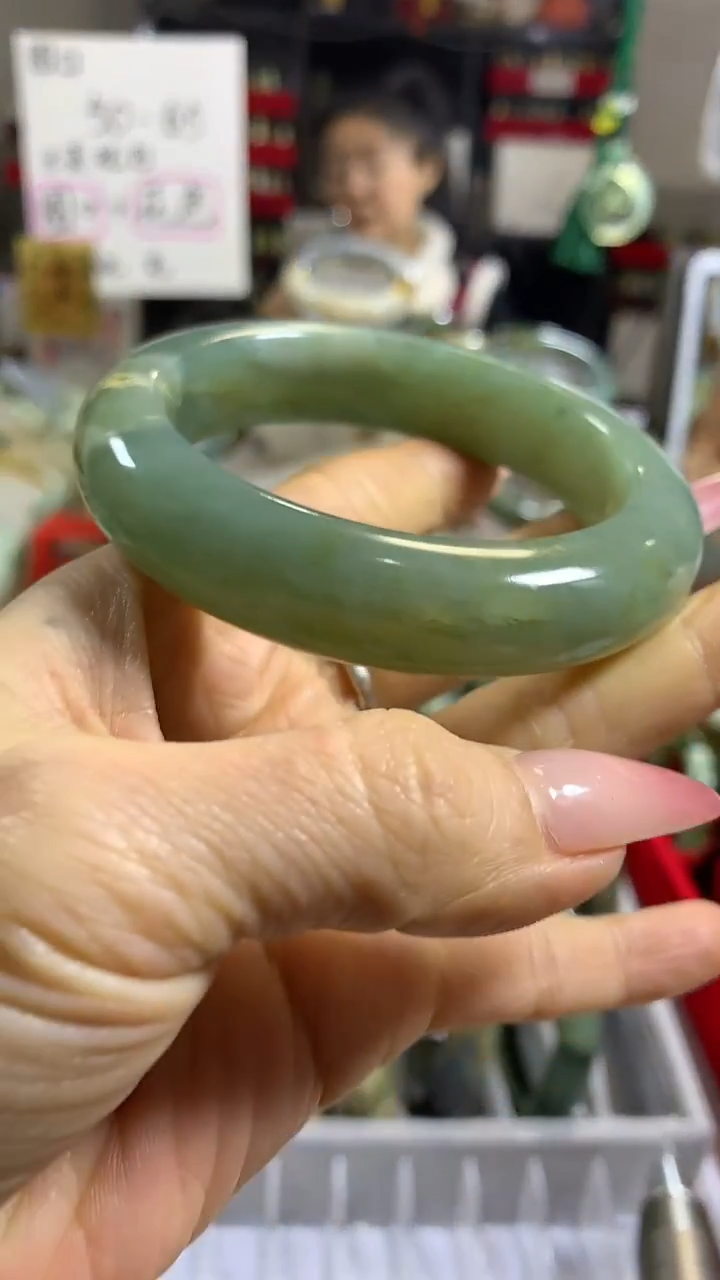 未镶嵌岫玉手镯42  58+