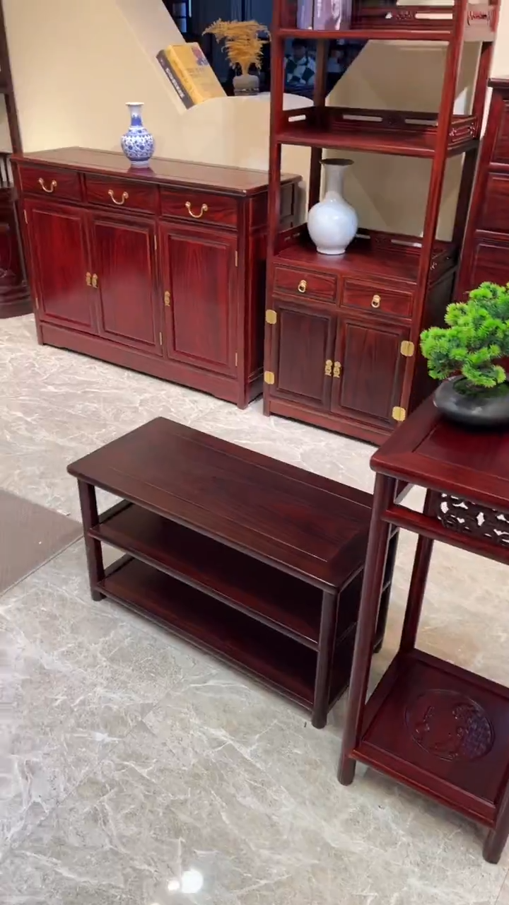黑酸枝木类成套家具换鞋凳