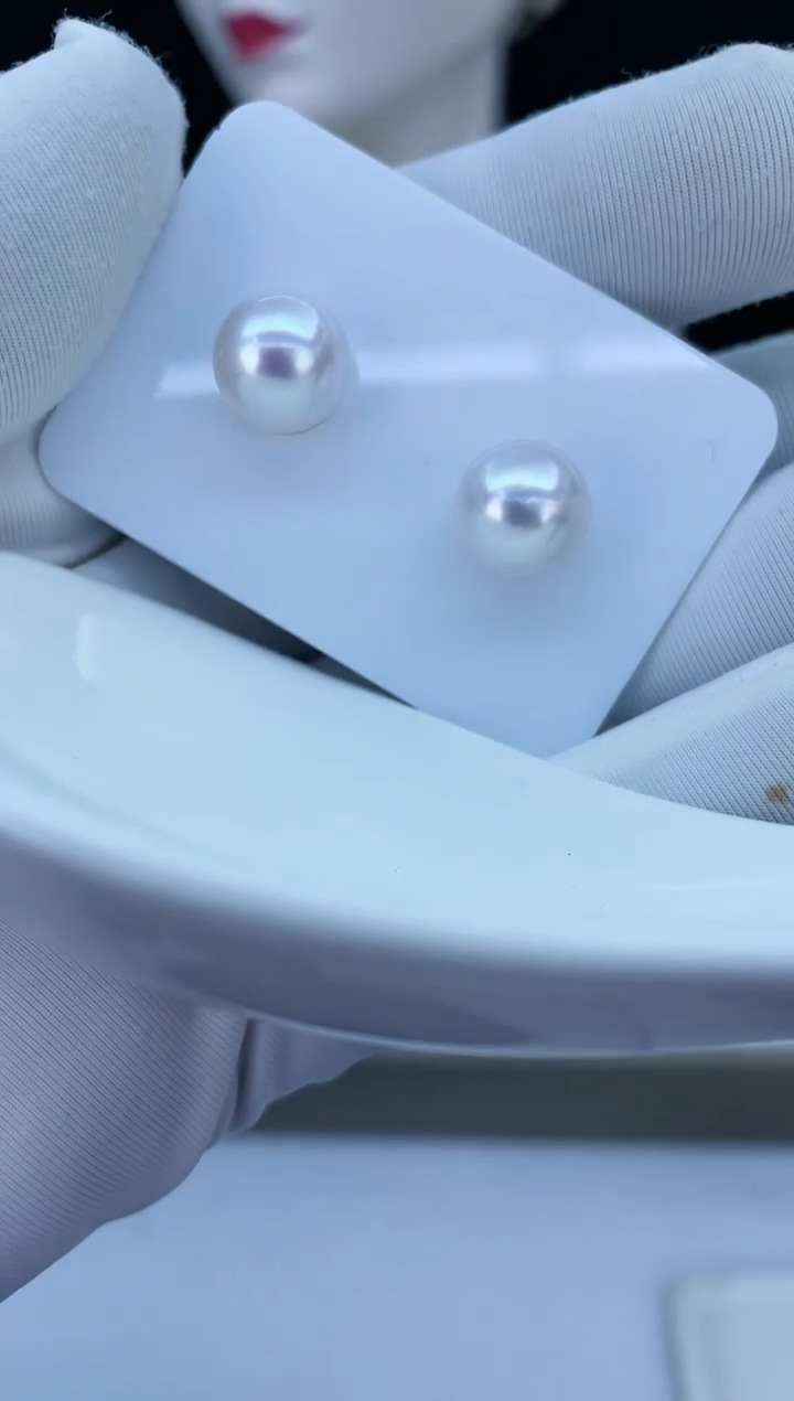 【闪购商品】海水珍珠耳饰未镶嵌对珠裸珠10-11mm