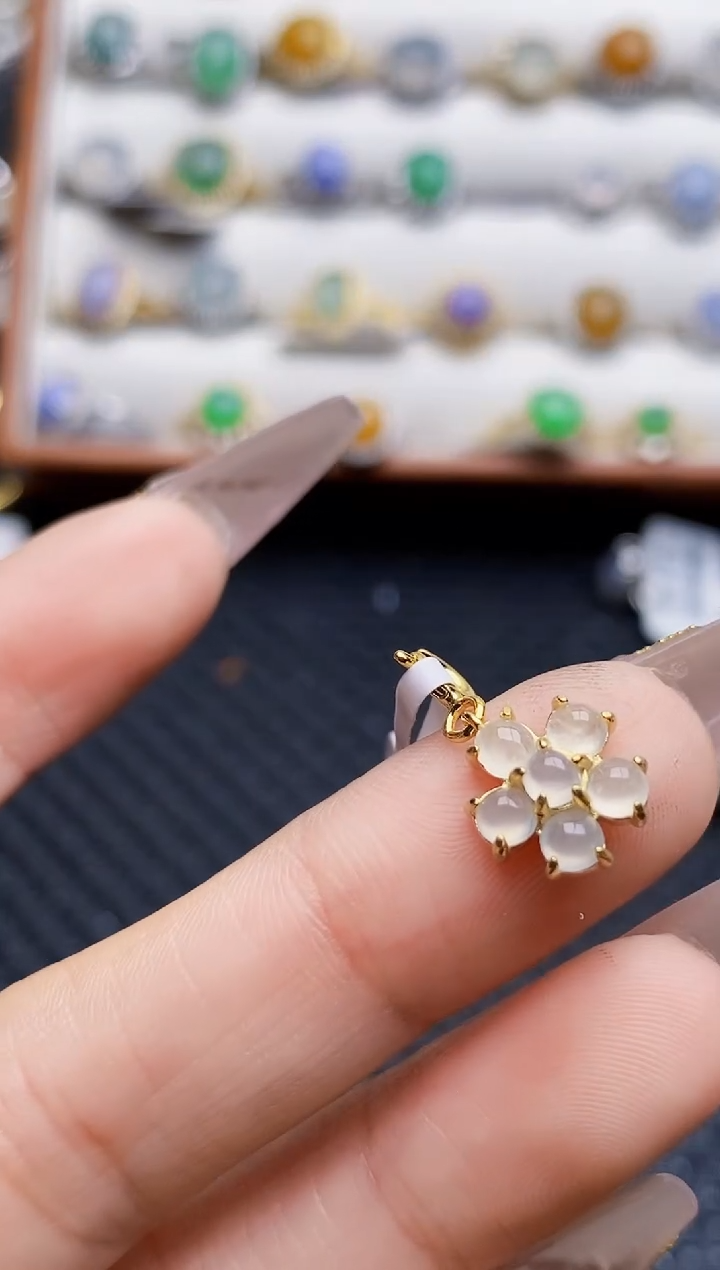 银S925镶嵌戒指翡翠6881