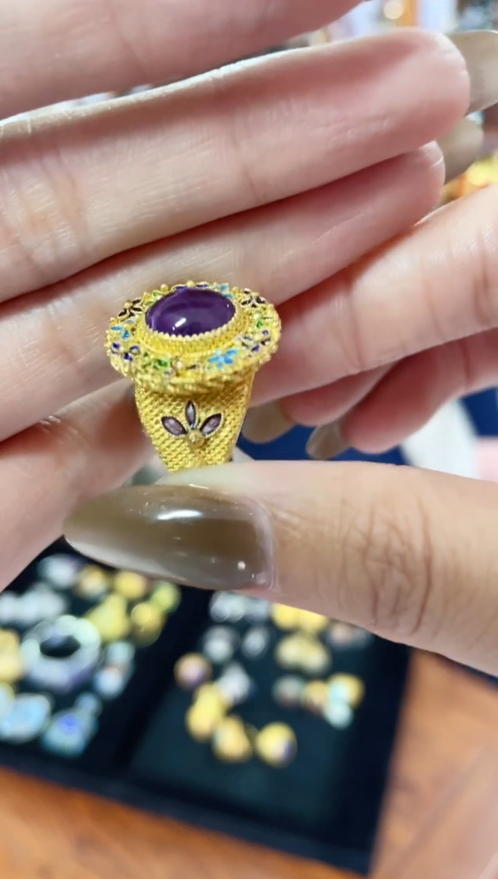 【闪购商品】非遗绝技花丝镶嵌戒指  