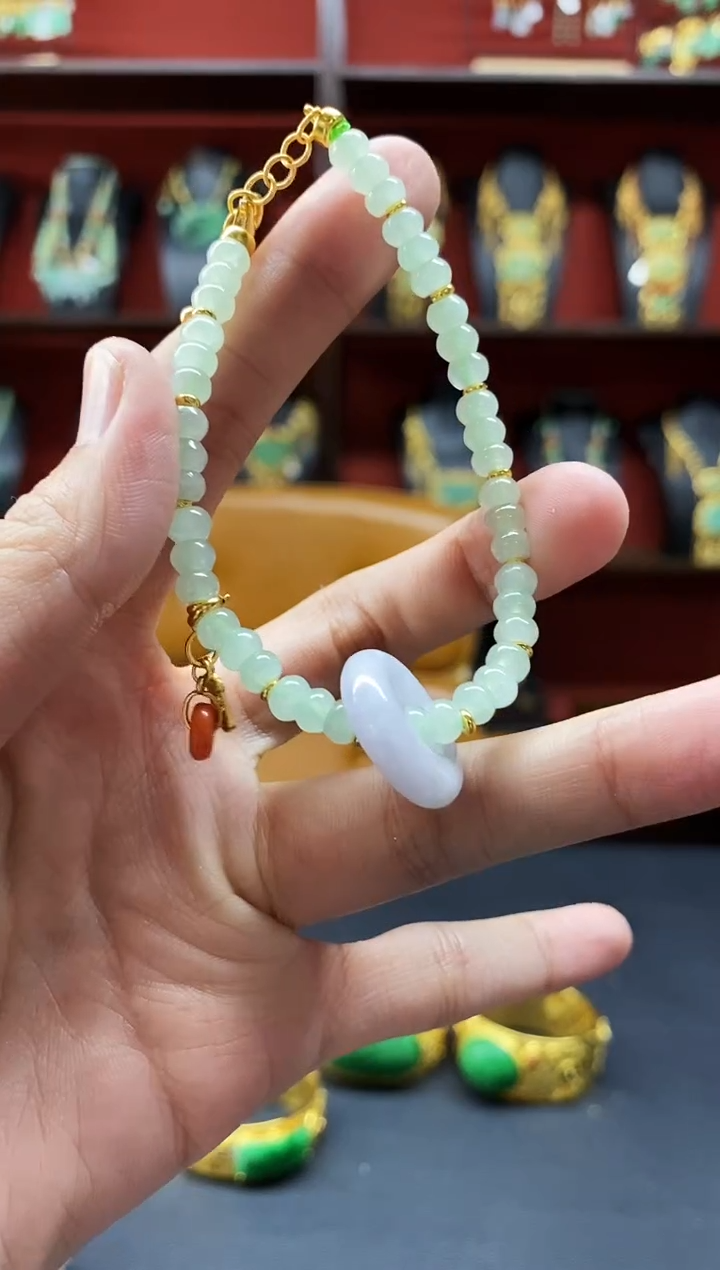 颈饰未镶嵌翡翠翡翠手串·