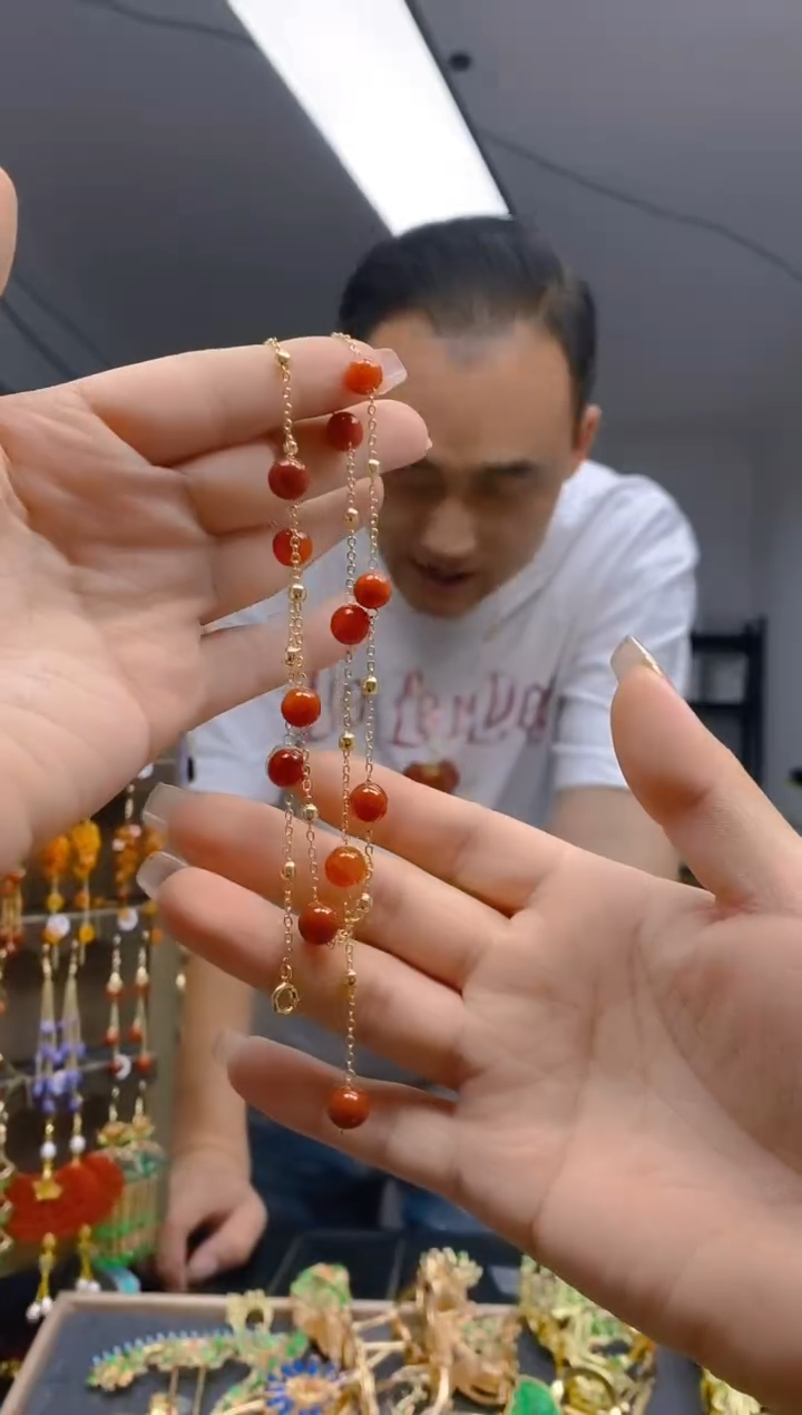 【闪购商品】翡翠耳饰合金260翡翠锁骨链