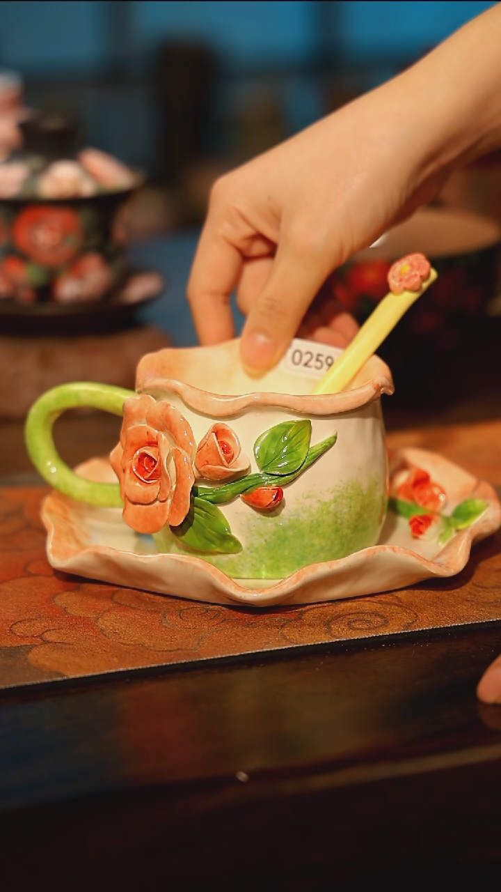 陶瓷景德镇高温釉下彩手工手绘款式@A0259@