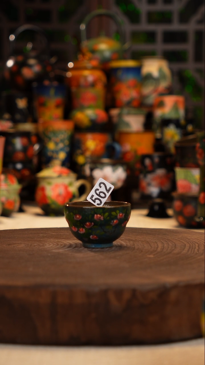 手绘   油画釉下彩   杯子