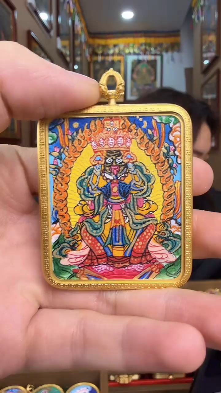 吊坠扎基拉姆-纯手绘唐卡