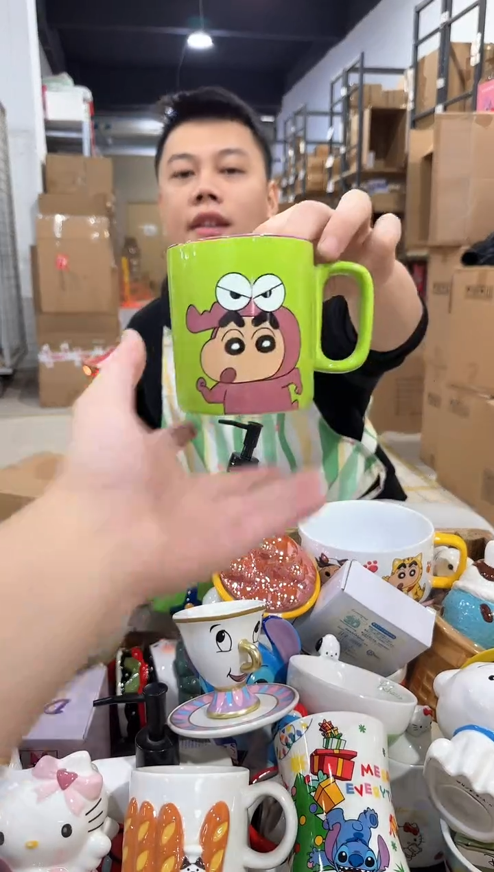 瓷片绿色小新鳄鱼马克杯