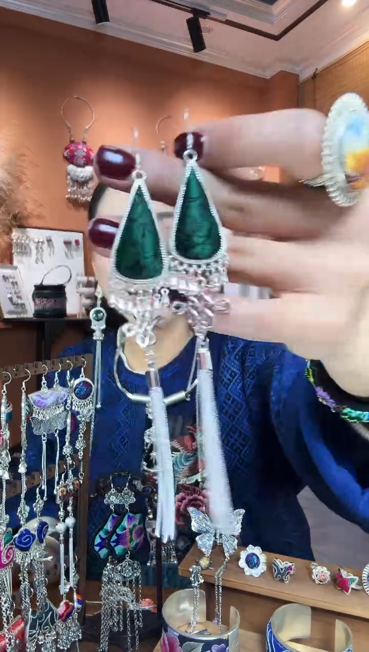 【闪购商品】织绣纯手工民族风饰品耳环