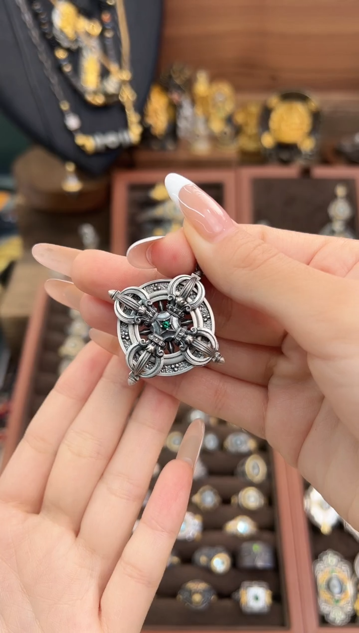 无吊坠925银金刚杵吊坠