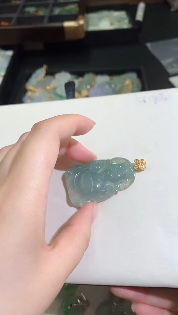 【闪购商品】翡翠颈饰18K金镶嵌2025022501186
