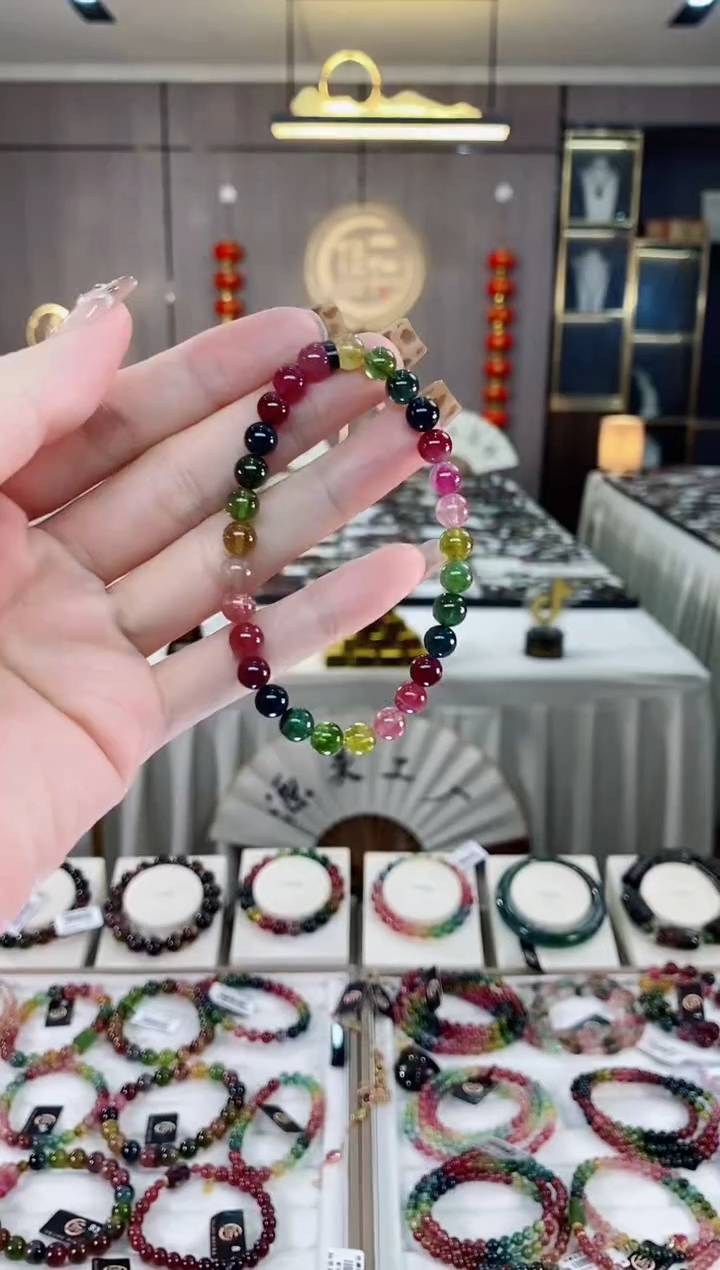 【闪购商品】单圈手串6mm+未镶嵌碧玺dan多样性发货一条