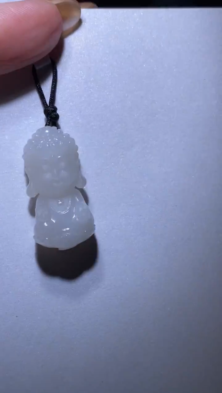 颈饰未镶嵌和田玉古*阿弥宝宝佛