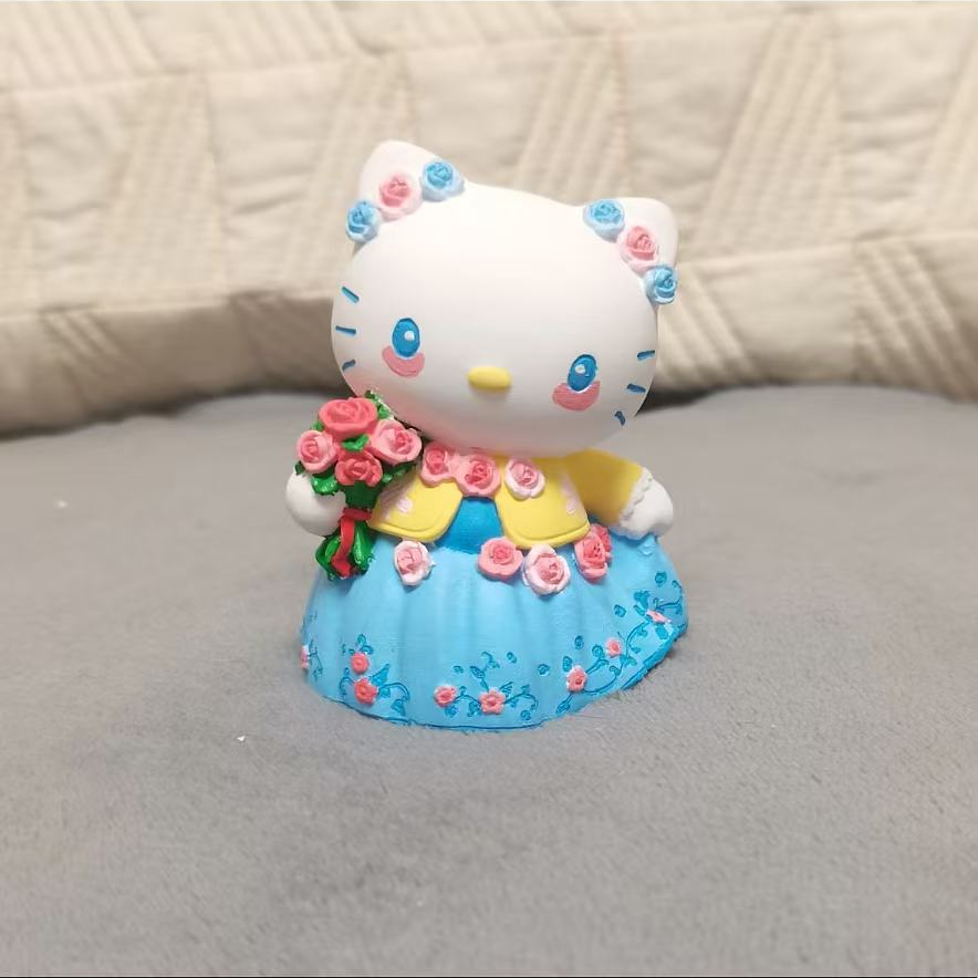 爆款山茶花KT香薰石膏娃娃绘画涂鸦玩具儿童情侣家庭摆件装饰