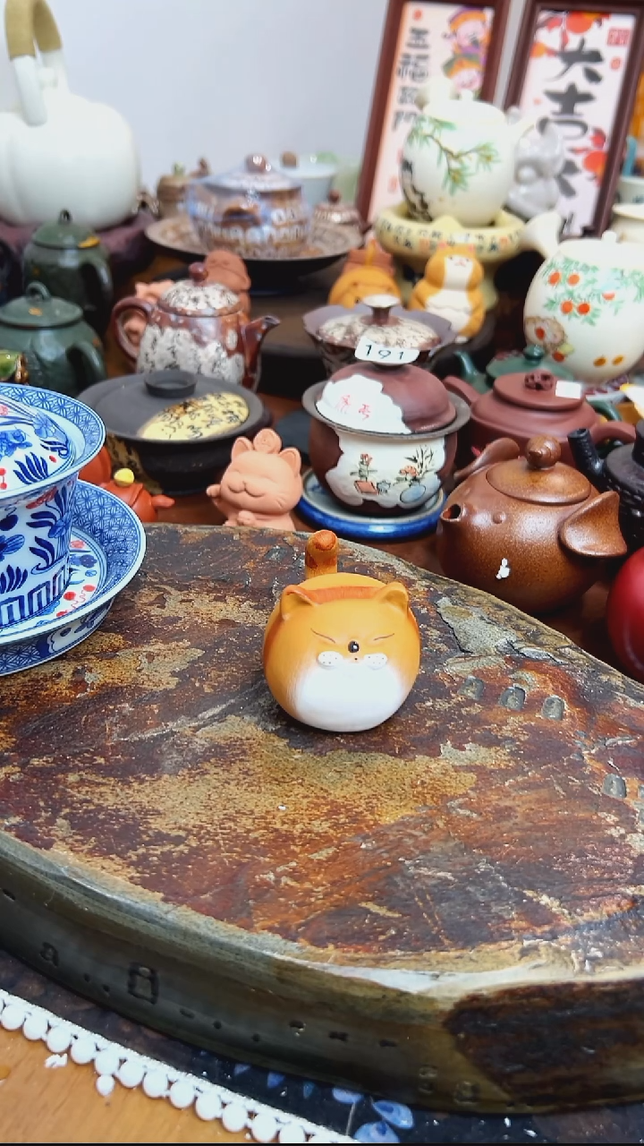 【 茶瓷物语】小胖猫茶宠