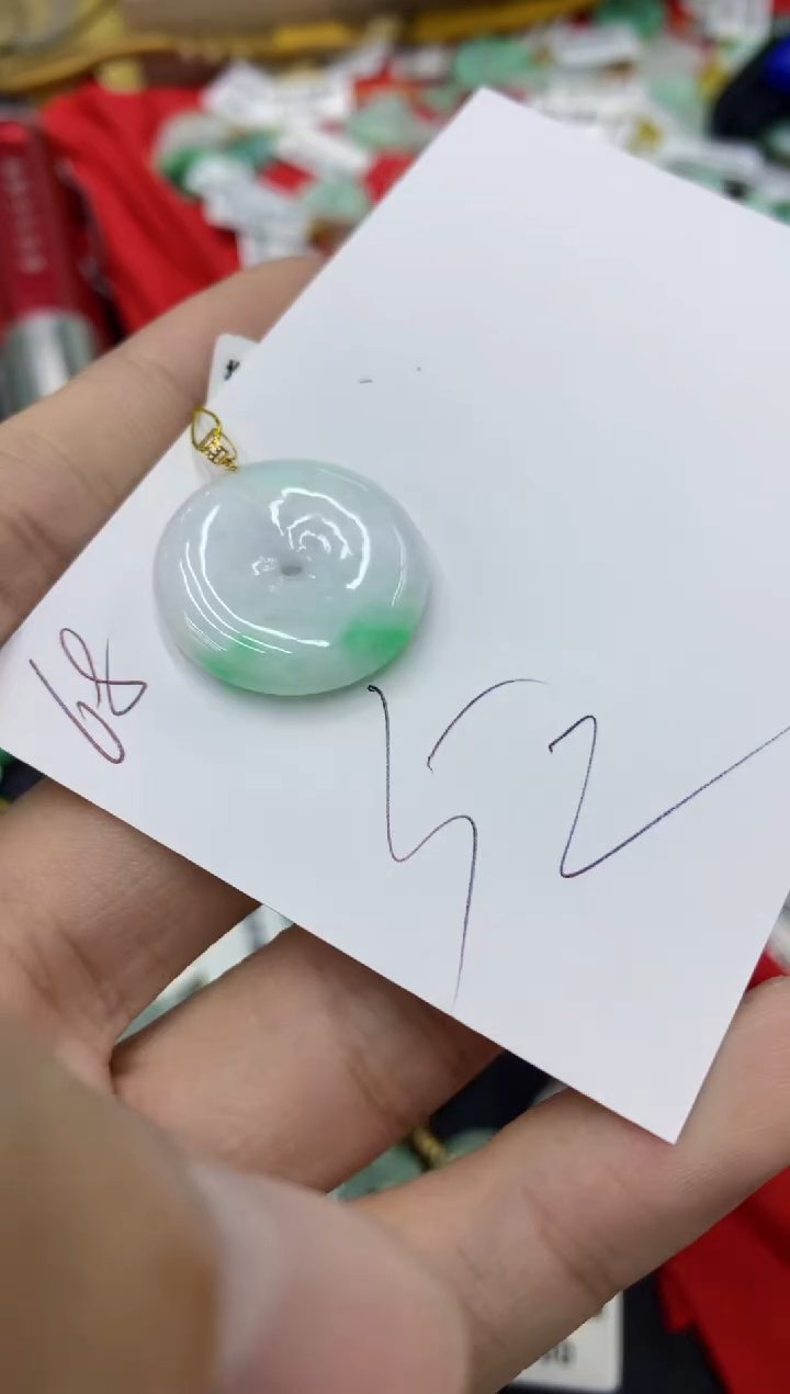 【闪购商品】翡翠颈饰18K金镶嵌号链接111111111