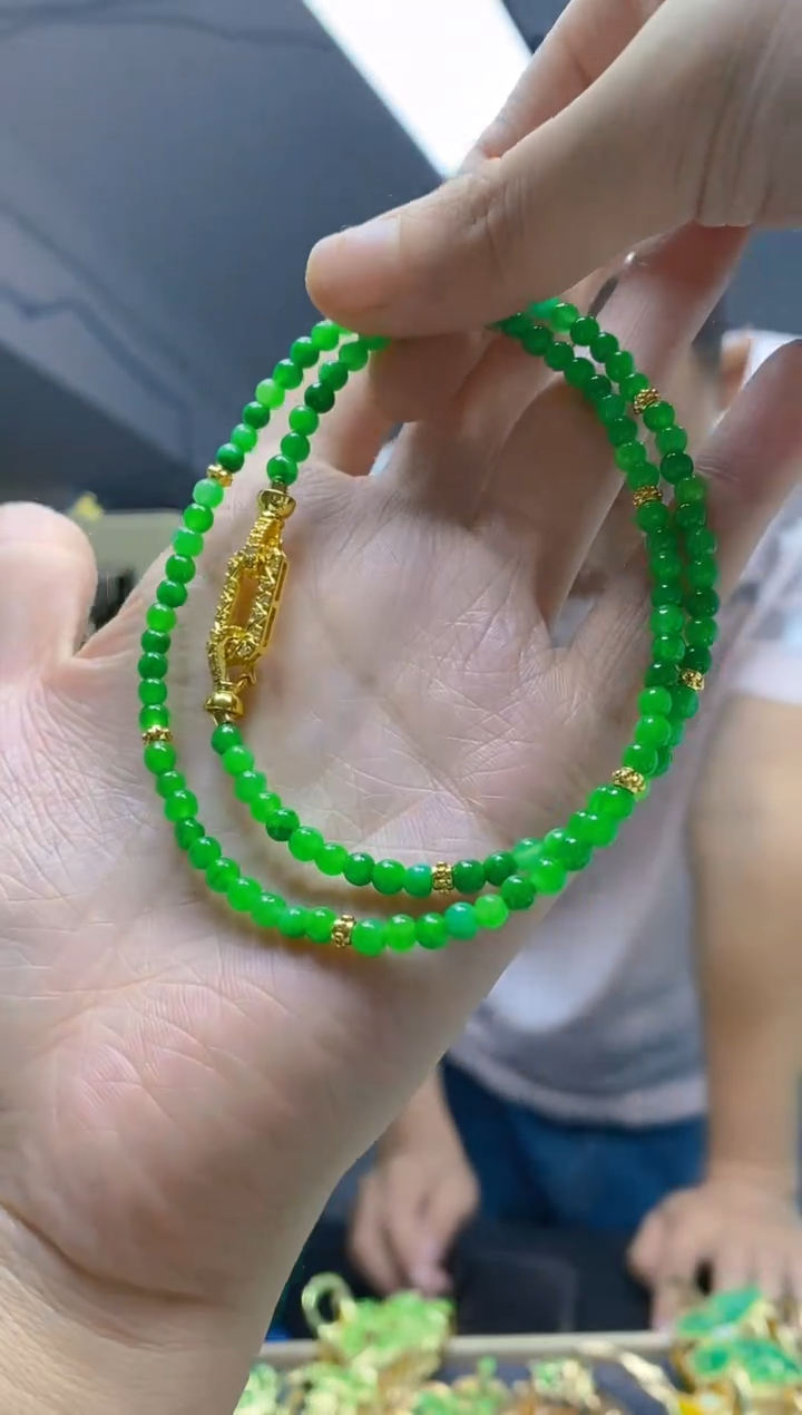 【闪购商品】翡翠耳饰合金133翡翠锁骨链