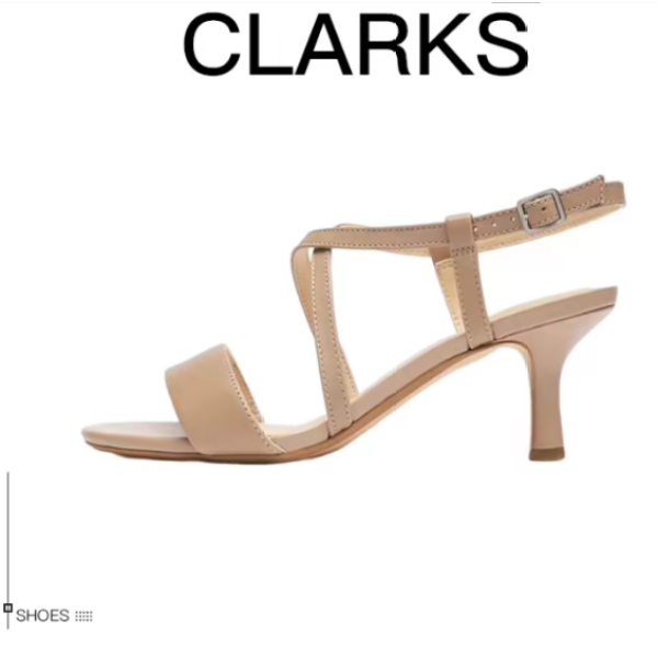 Clarks其乐 简约细跟 时尚凉拖 女款 浅粉色-26165940