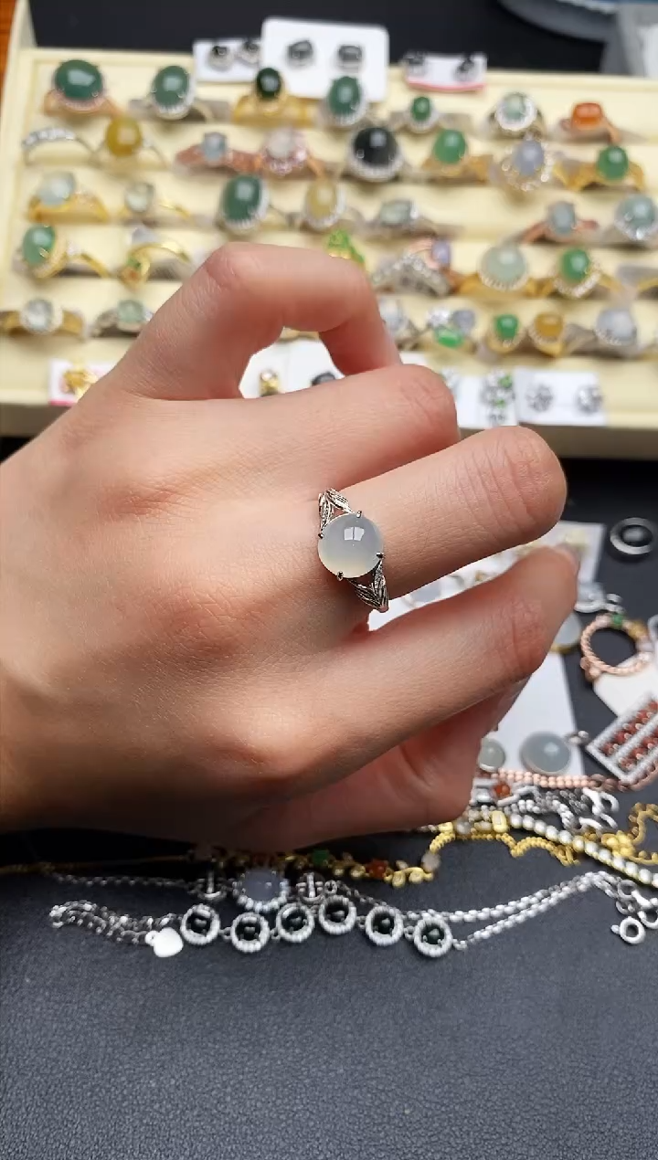 【闪购商品】翡翠戒指银S925镶嵌2222222222+3