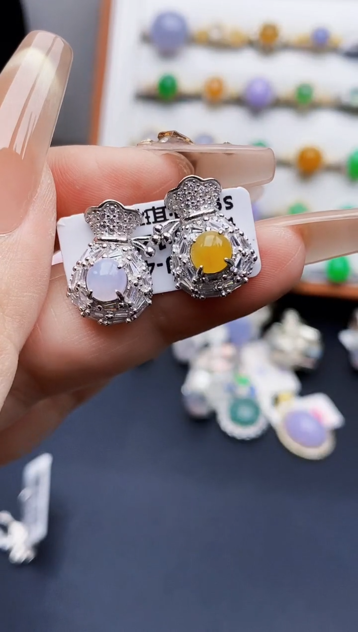 银S925镶嵌戒指翡翠0526