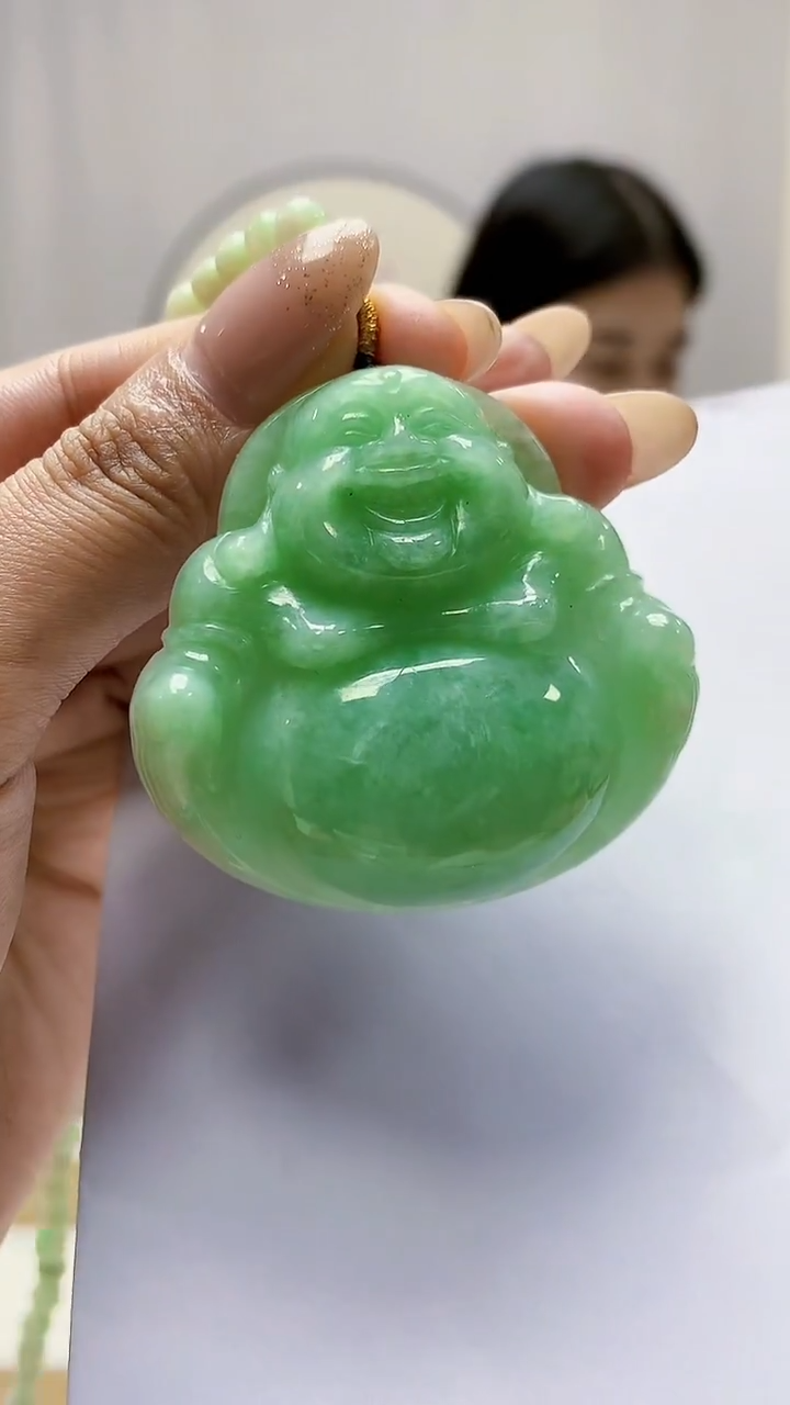 未镶嵌定制翡翠4812MM-毛货挂件126赠珠链