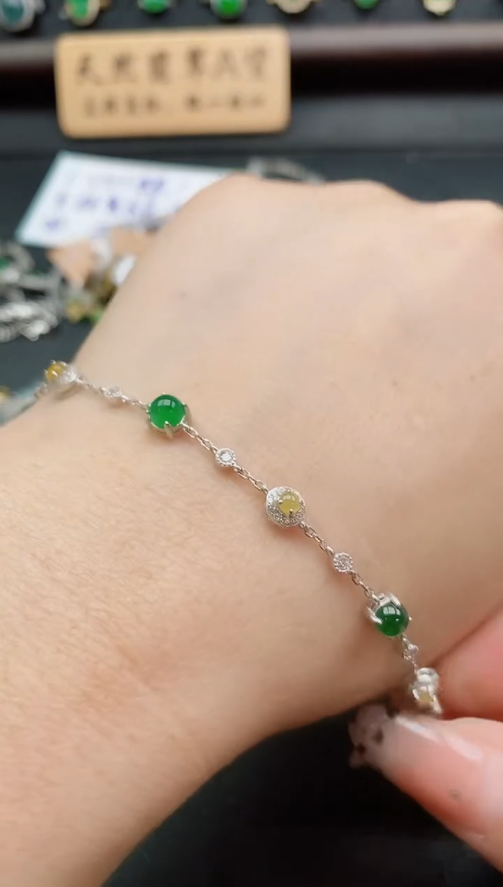 银S925镶嵌戒指翡翠1