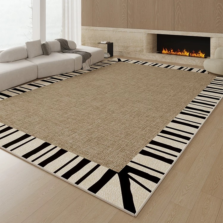 傅余客厅茶几地毯精编的涤纶涤棉隔水防污耐脏大尺寸加厚卧室地毯