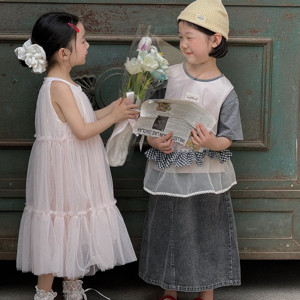 丽子家 品牌 儿童 粉色针织衫