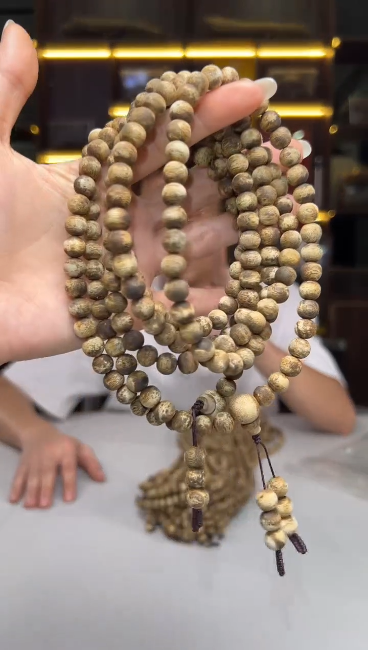 沉香沉香碎屑797号原色磨砂08圆珠多圈多样性发一25