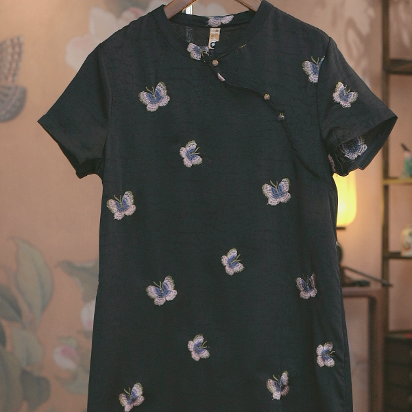 【梦瓷】  新中式国风显瘦百搭上衣短袖  1187