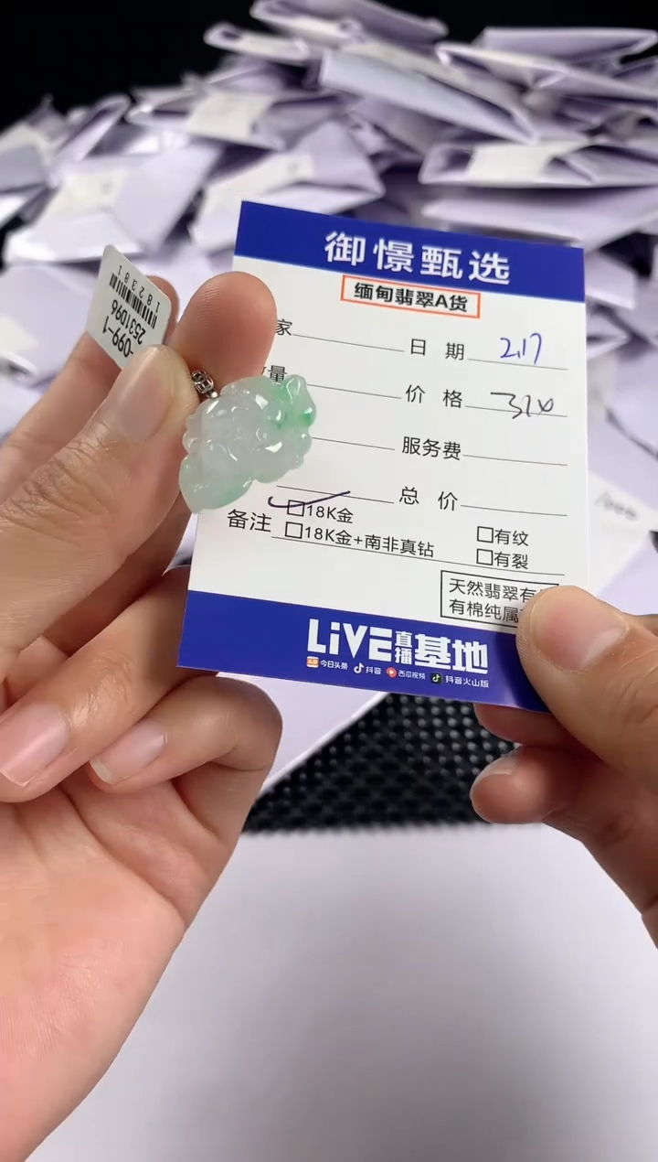 【闪购商品】翡翠颈饰18K金镶嵌20       