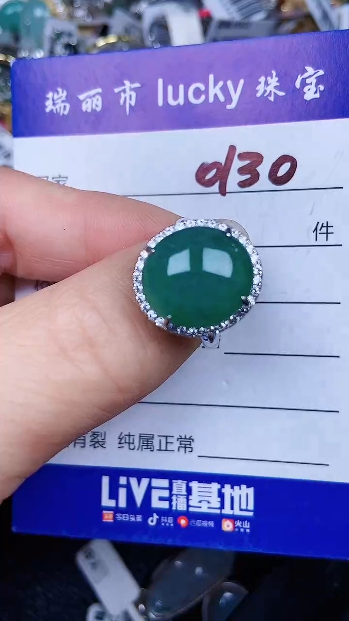 颈饰银S925镶嵌翡翠0130