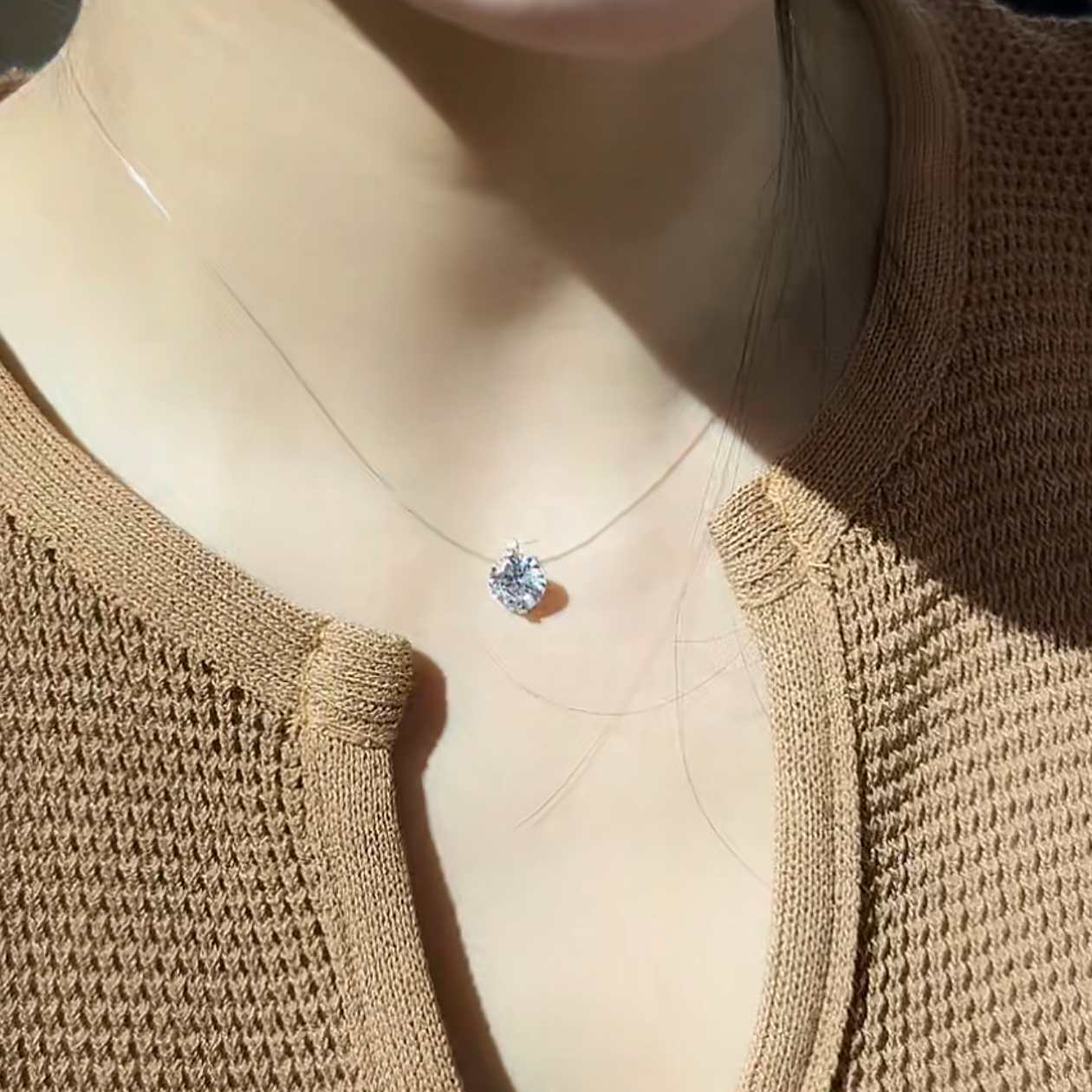 非金属仿水晶项链 新款时尚轻奢百搭项链