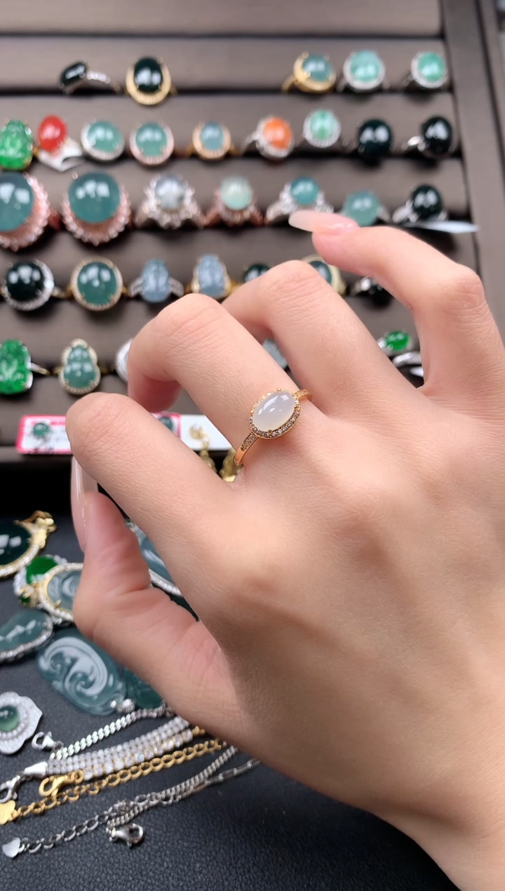 【闪购商品】翡翠戒指银S925镶嵌13131