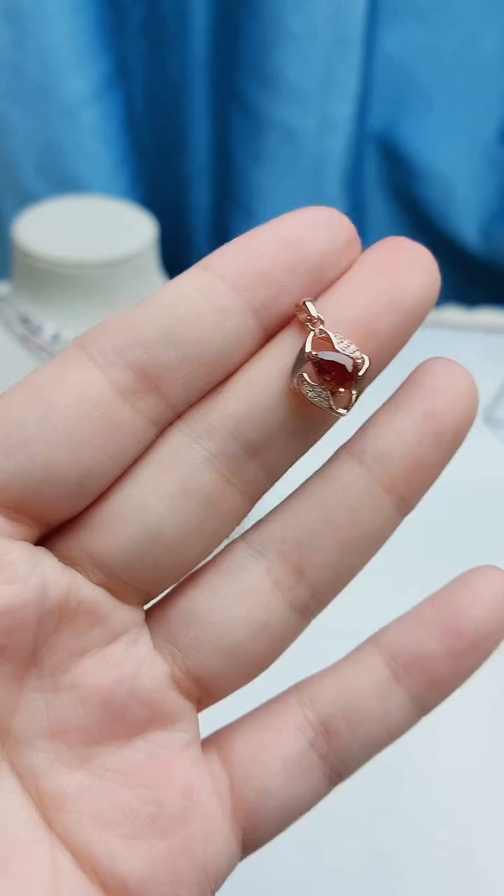 银S925镶嵌吊坠碧玺1110ZB185产品一个（多样性）