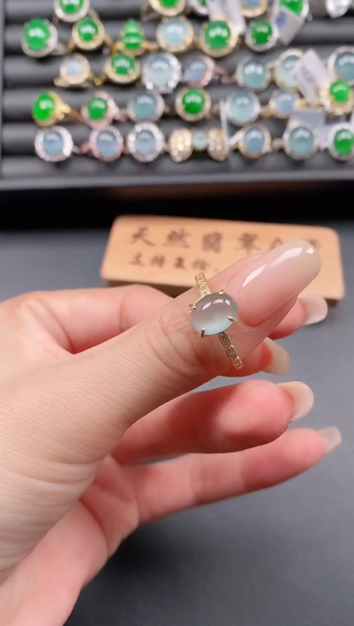 银S925镶嵌戒指翡翠11111