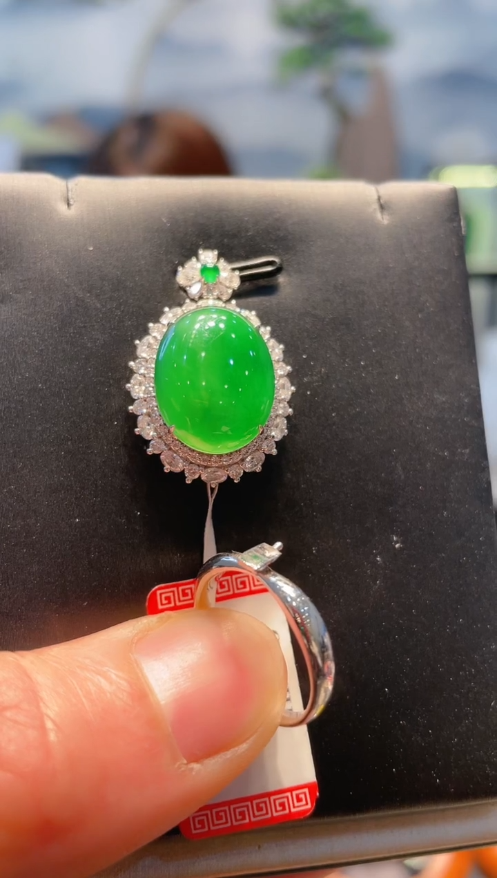 【闪购商品】翡翠颈饰18K金镶嵌A31两用