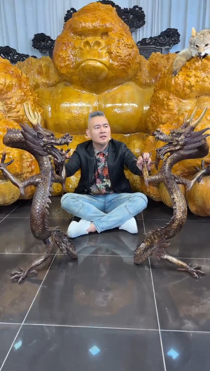 【闪购商品】黄铜的龙雕刻摆件两个