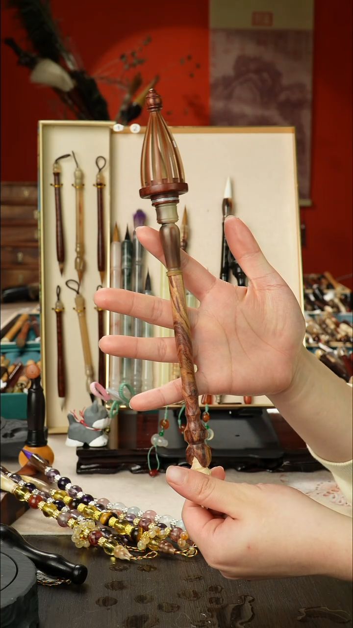 112号孤品高货毛笔链接 清水试笔 蘸墨不退