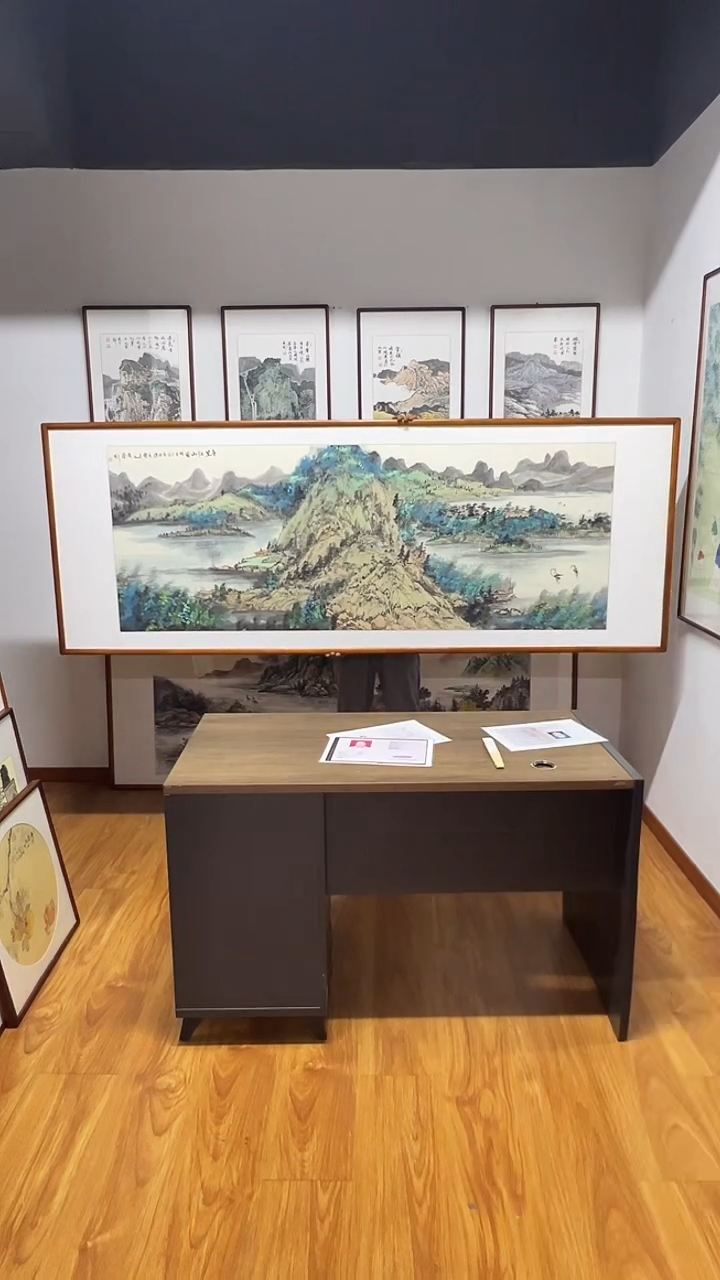 国画隗寿群  220*80   千里江山图 主图 山水