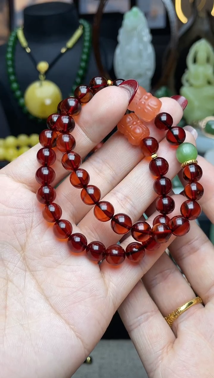 【闪购商品】血珀手链未镶嵌m047多样性发其一