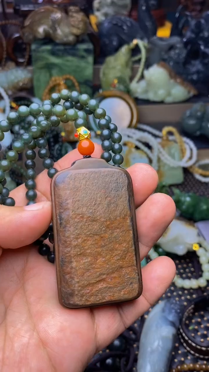 未镶嵌和田玉挂件印****)1