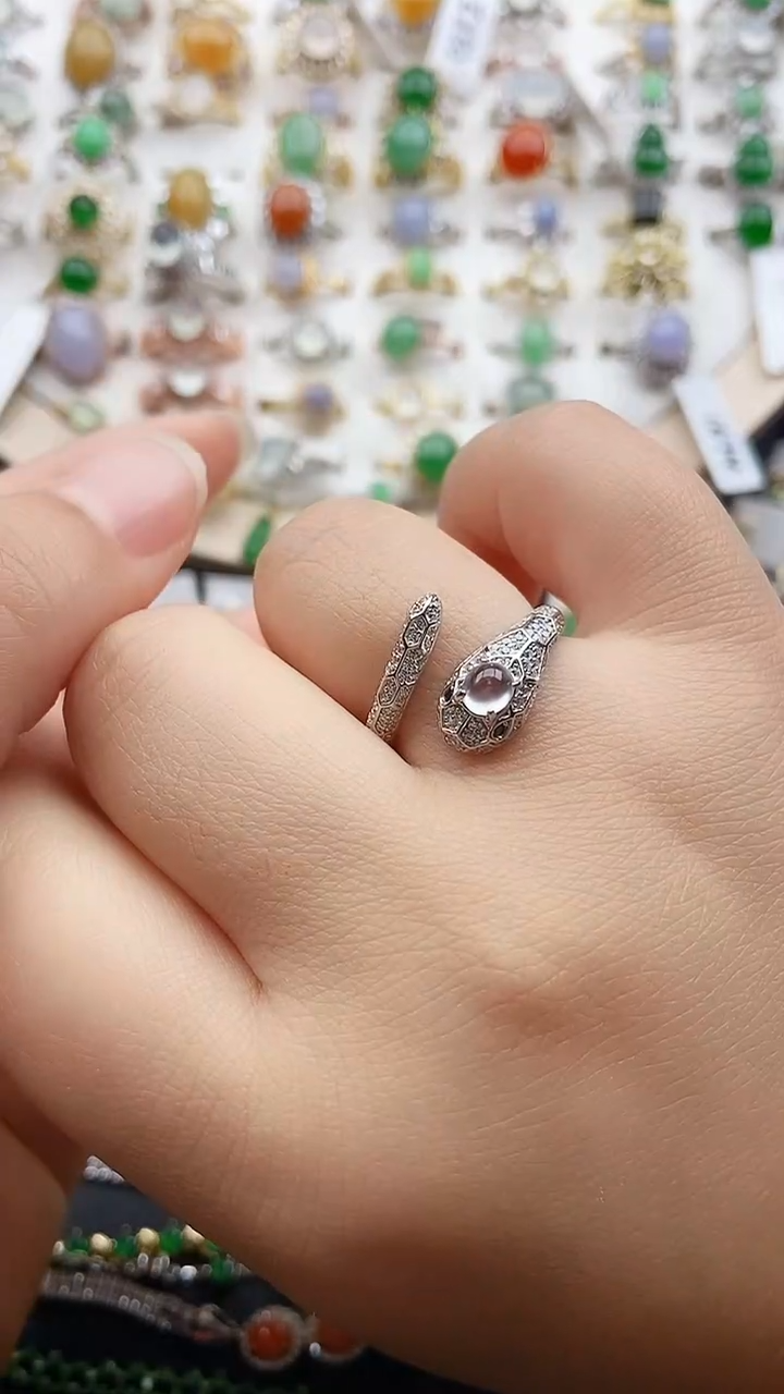 【闪购商品】翡翠戒指银S925镶嵌1111