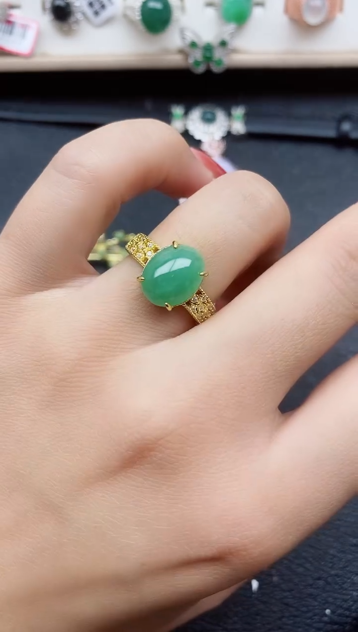 【闪购商品】翡翠戒指银S925镶嵌11111