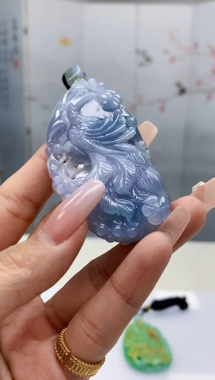 【闪购商品】定制翡翠未镶嵌5028lr-毛货挂件