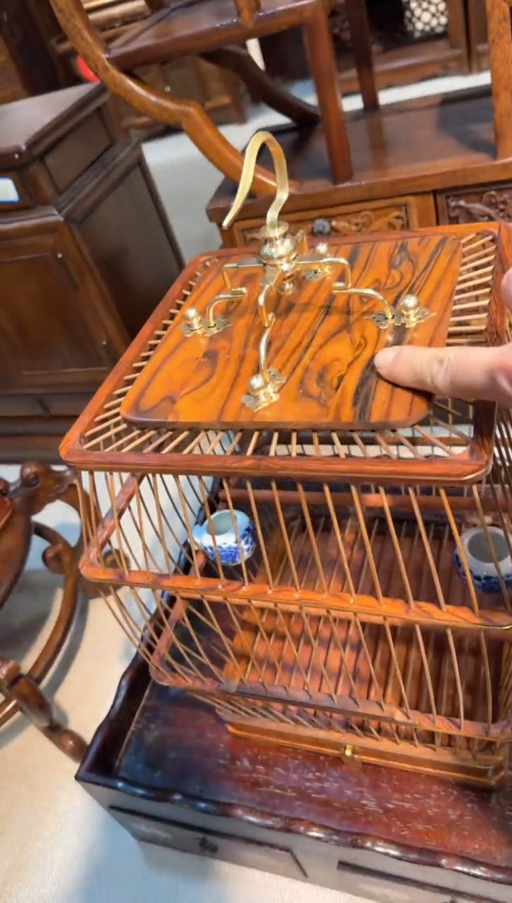 【闪购商品】木黄   鸟笼       工艺品