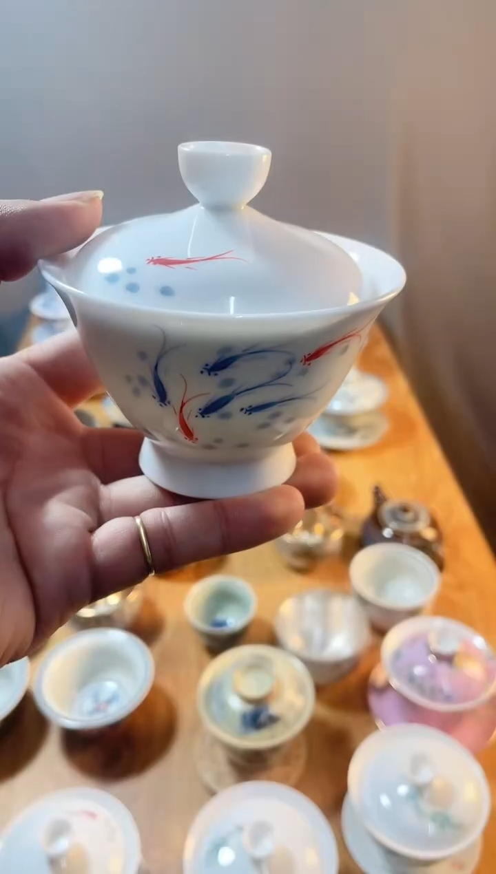 【闪购商品】【瓷心匠物】直播间福利鱼两才盖碗