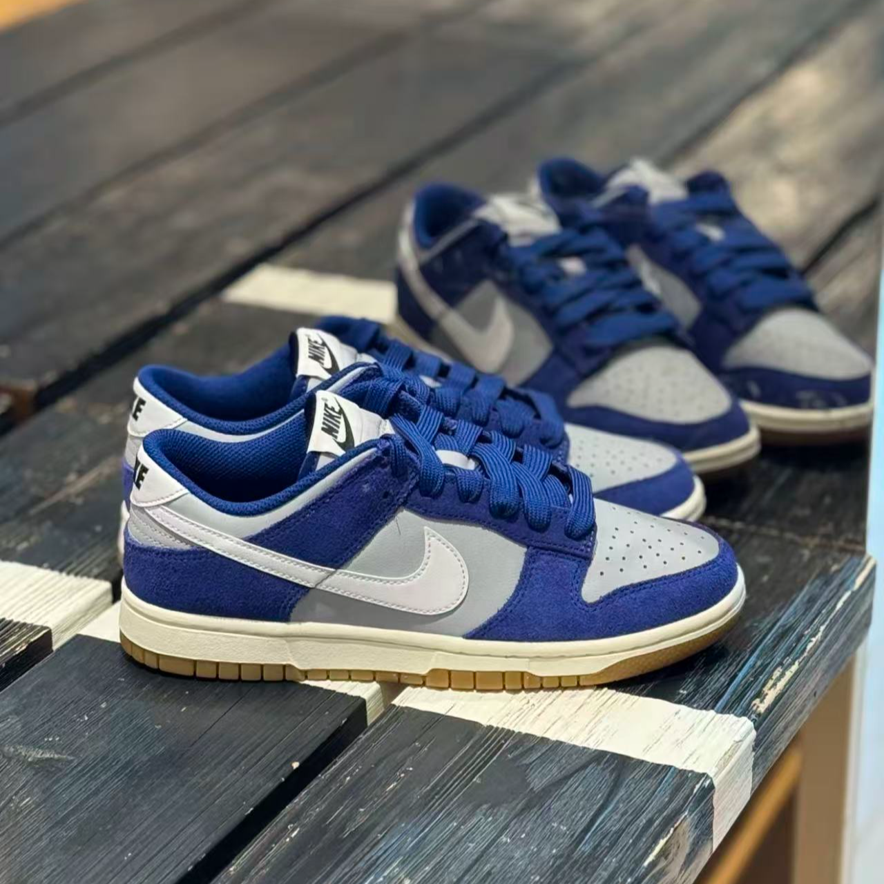 NIKE/耐克【上新季】海军蓝DUNK 低帮休闲板鞋 男款 蓝白 IB6399003