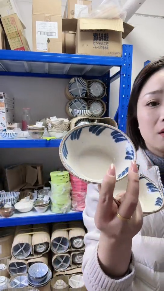 【闪购商品】瓷片日本瓷器南国之风11cm钵两只B706