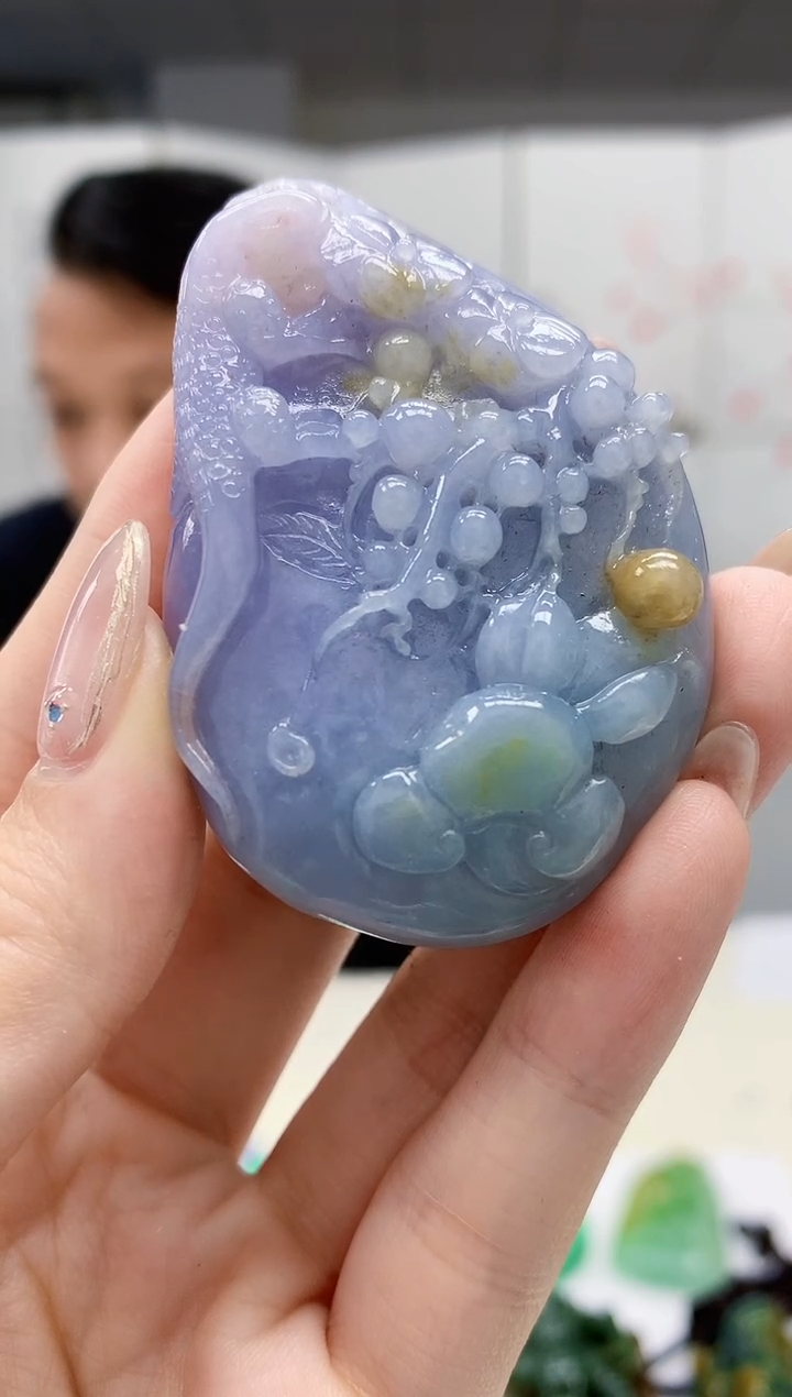 【闪购商品】定制翡翠未镶嵌4969jw-毛货挂件