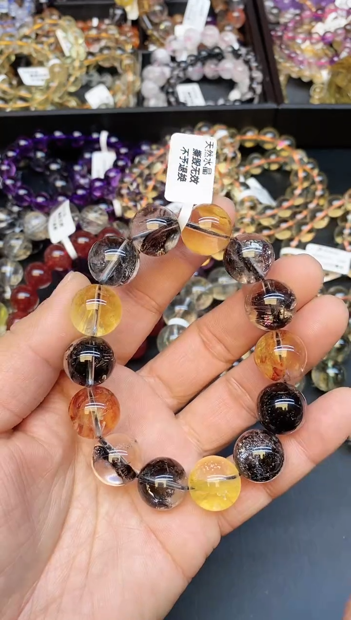 【闪购商品】水晶手串未镶嵌A85 彩闪灵 15mm+